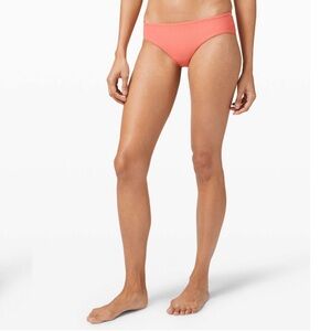 NWT lululemon athletica Clear Waters Mid-Rise Med Bikini Bottom Rustic Coral 4